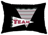 Go Team! 14"x20" Decorative Word Outdoor Pillow, Black