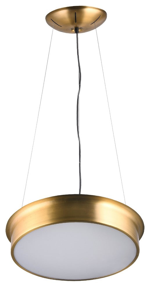 Copper Steel Drum Shade LED Light Fixture With Acrylic Bottom Cover