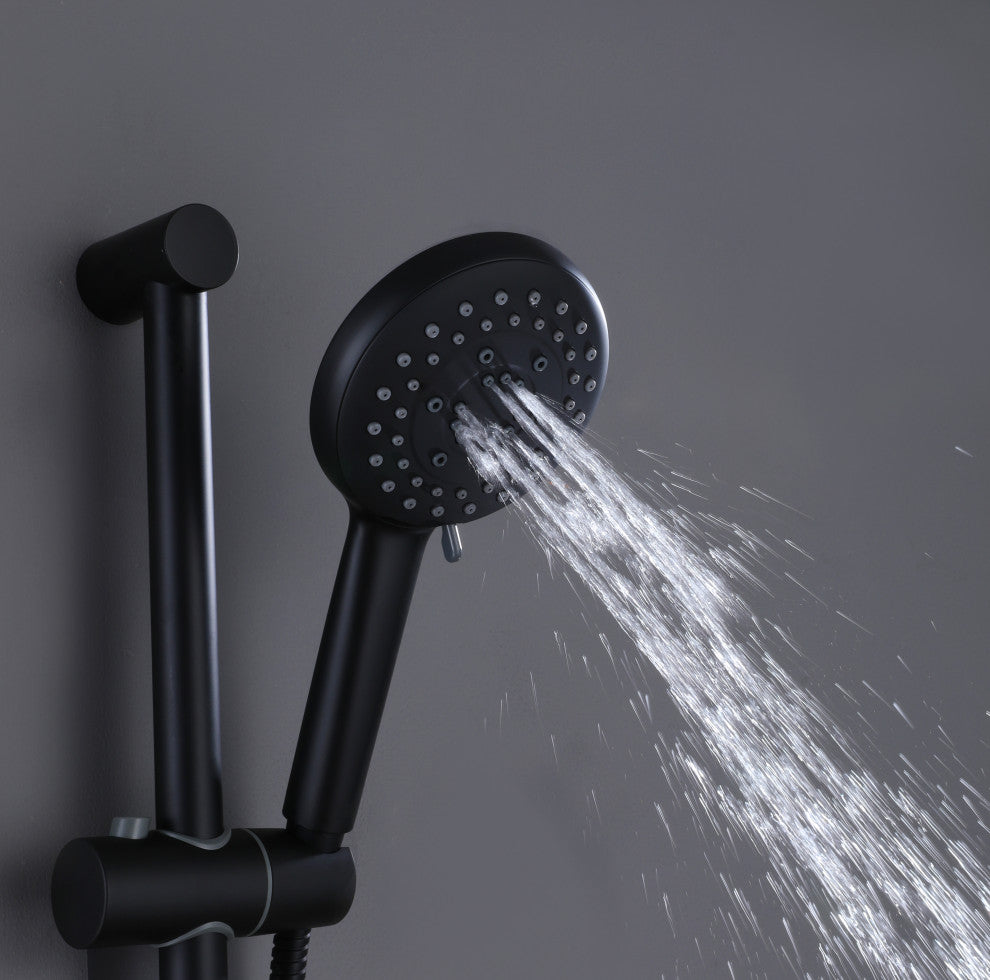 Multi Function Handheld Shower Head with Slide Bar Less Rough-in Valve
