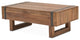 Brooklyn Walk Rectangular Cocktail Table - Burnt Umber