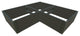 Weathered Wood 'Arrowhead' 8'x8'x22" Straight Corner Raised Garden Bed, 2"