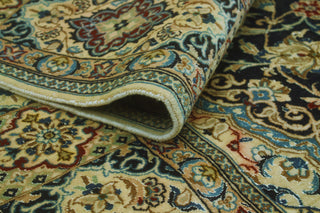 Super Vintage Distressed Saeweard Navy/Beige Rug, 6'8 x 9'9