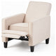 GDF Studio Hinus Indoor Upholstery Club Chair Recliner, Light Beige