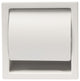 White Matte Stainless Steel Recessed Toilet Paper Holder With Cover