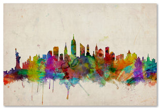 'New York Skyline' Canvas Art by Michael Tompsett