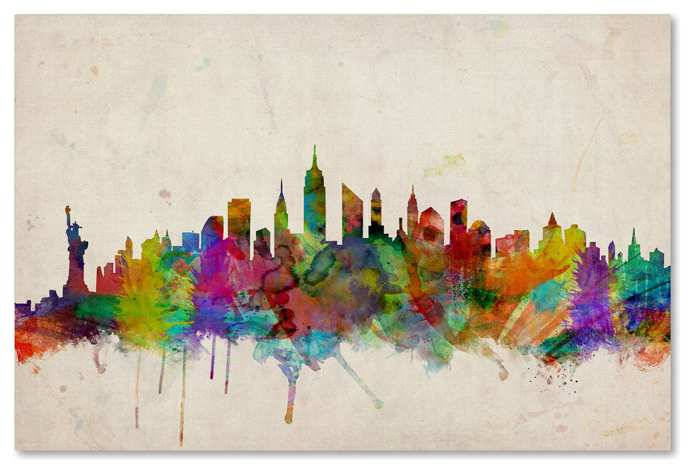 'New York Skyline' Canvas Art by Michael Tompsett