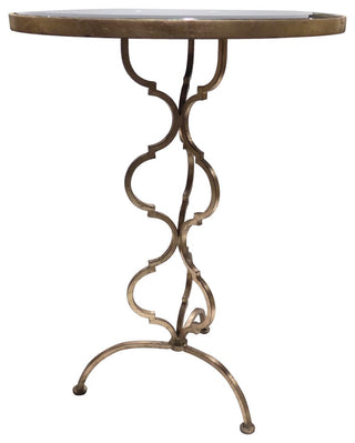 Quatrefoil Table, Antique Gold