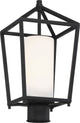 Hopewell One Light Post Lantern, Matte Black