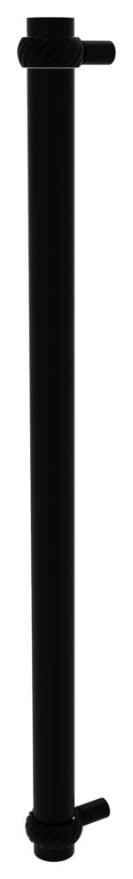 18" Refrigerator Pull With Twist Accents, Matte Black