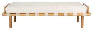 Safavieh Couture Constantine Teak Bench, Natural/White