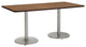 KFI Mode 42" x 84" Conference Table Cherry Round Silver Base Standard Height