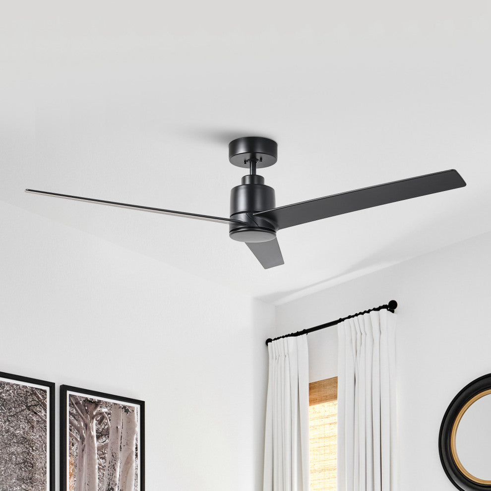 54-inch Industrial Ceiling Fans without Light, Black