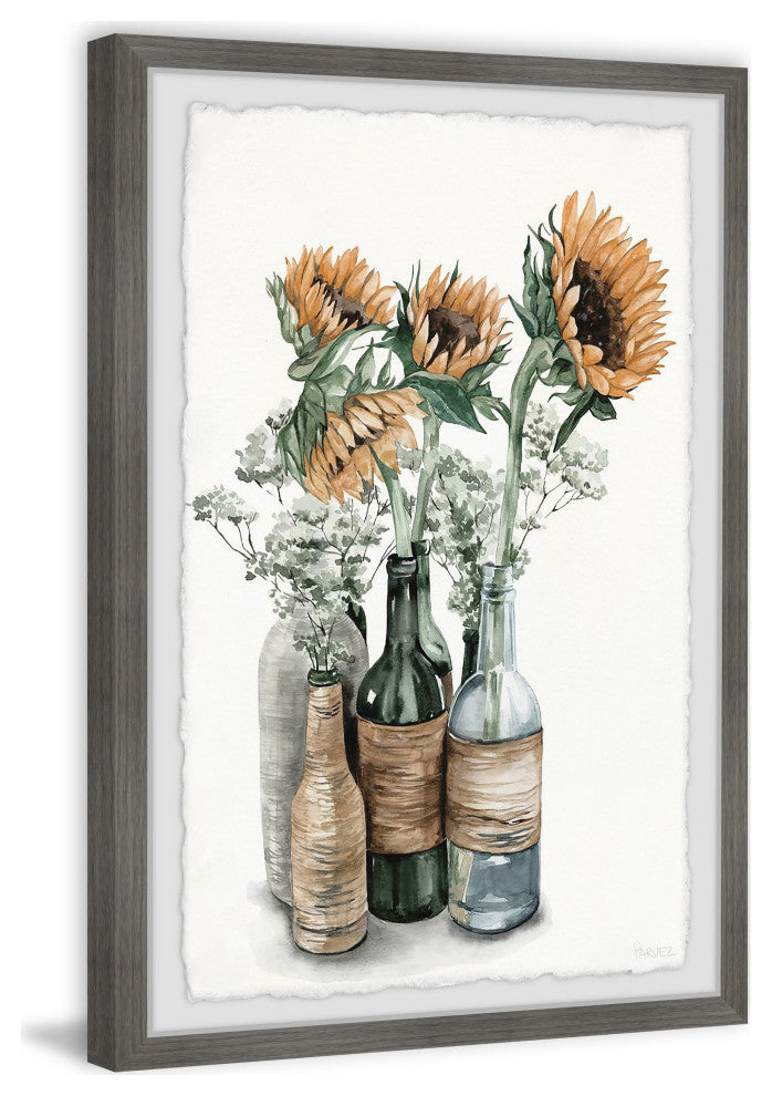 "Sunflower Centerpiece" Framed Painting Print