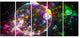 Multi Color Fractal Spherical Bubbles, Abstract Canvas Print, 60"x28", 5 Panels