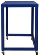 Computer Work Desk, Rectangular, Steel Metal, Blue, Home Business Office