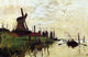 Claude Oscar Monet A Windmill at Zaandam, 18"x27" Wall Decal