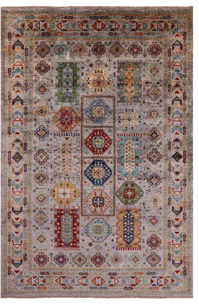Fine Turkmen Ersari Hand-Knotted Wool Rug 6' 9" X 10' 0" - Q12198