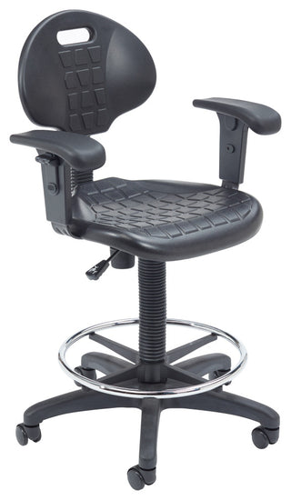 NPS Polyurethane Task Chair With Arms, 22"-32" Height