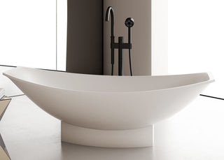 ALFI brand AB9991 Solid Surface Resin Free Standing Hammock Style Bathtub