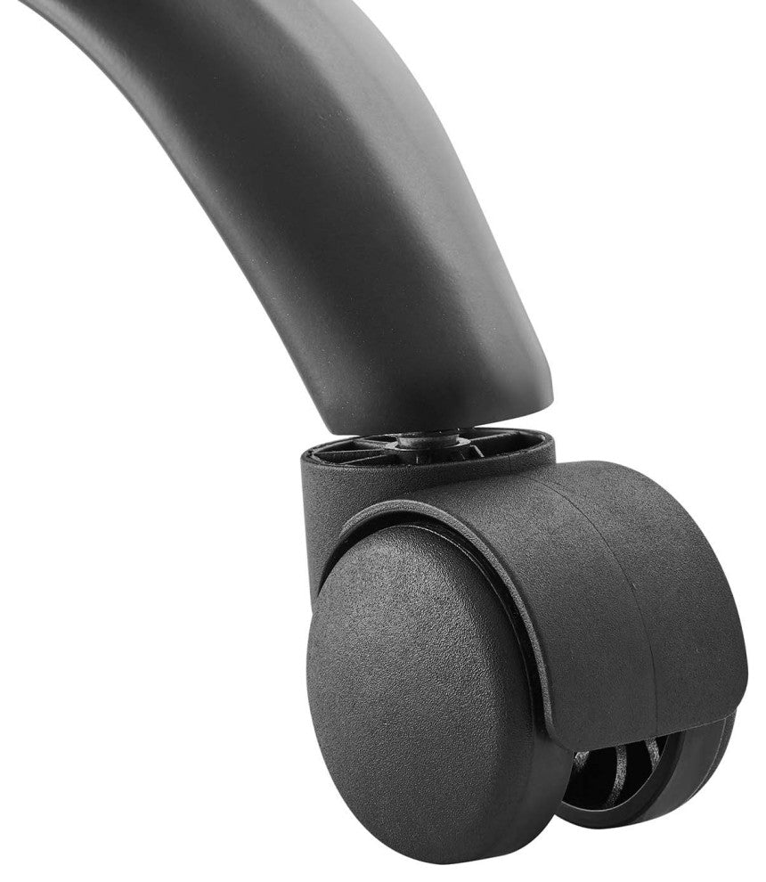 Prim Armless Vegan Leather Office Chair, Black Tan