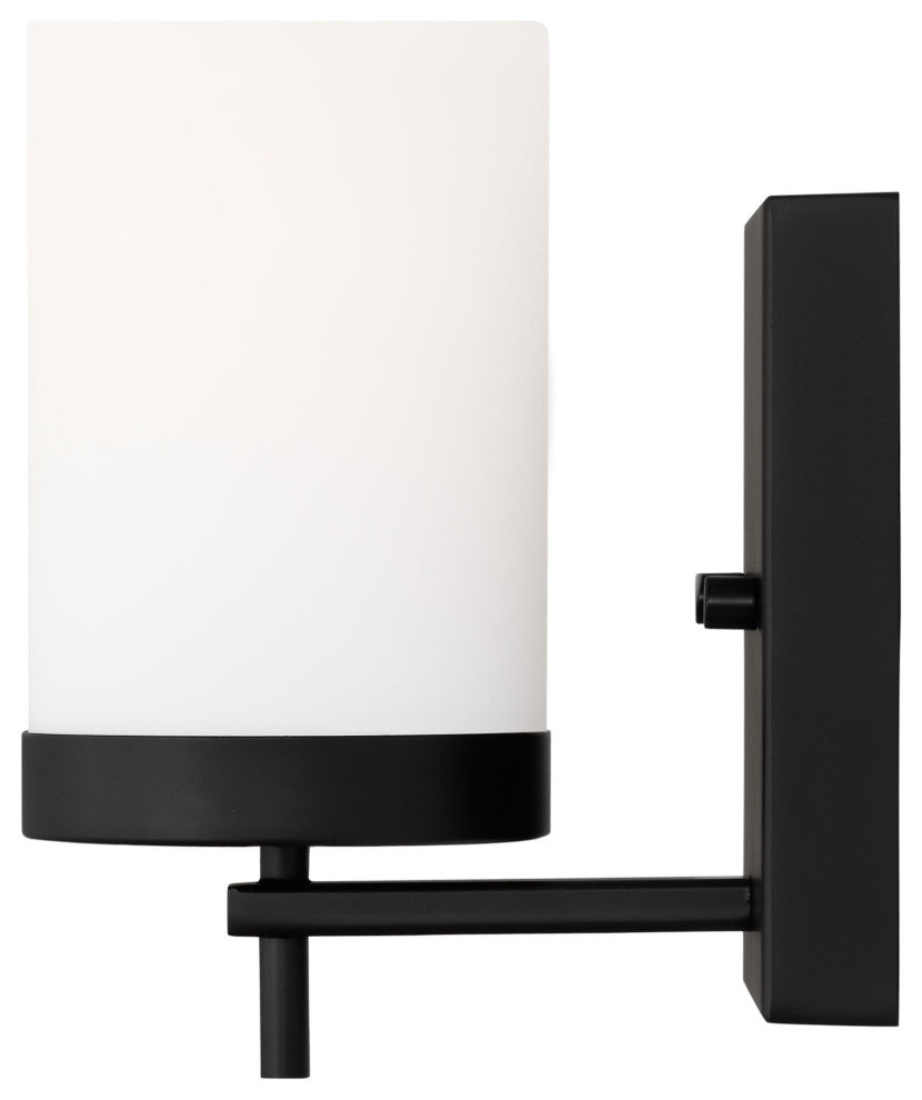 Zire One Light Wall / Bath Sconce, Midnight Black