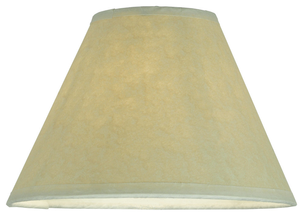 7W X 4.5H Aged Celadon Beige Parchment Shade
