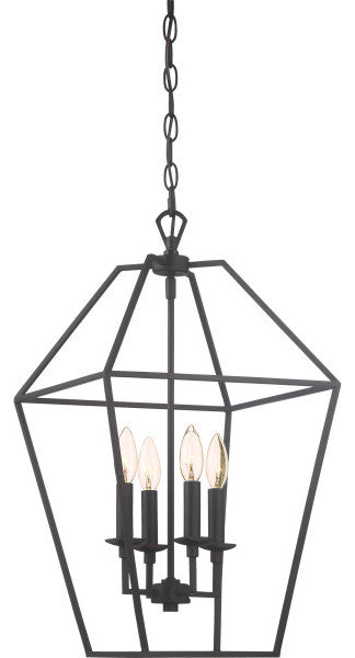 Quoizel AVY5204PN Four Light Foyer Pendant Aviary Palladian Bronze