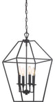 Quoizel AVY5204PN Four Light Foyer Pendant Aviary Palladian Bronze