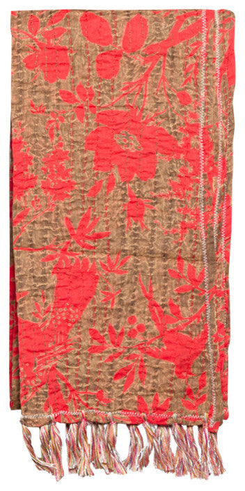 Kantha Cotton Bed Runner, 18"x72"