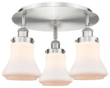 Innovations Bellmont 3 17.75" Flush Mount Satin Nickel