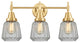Innovations 447-3W-SG-G142 3-Light Bath Vanity Light, Satin Gold