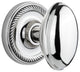 Rope Rosette Passage Homestead Door Knob, Bright Chrome