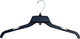 Unbreakable Black Plastic Top Hanger Black, Set of 25