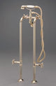 Cheviot Products Freestanding Water Supply Lines W/ Stop Valves, Polished Brass