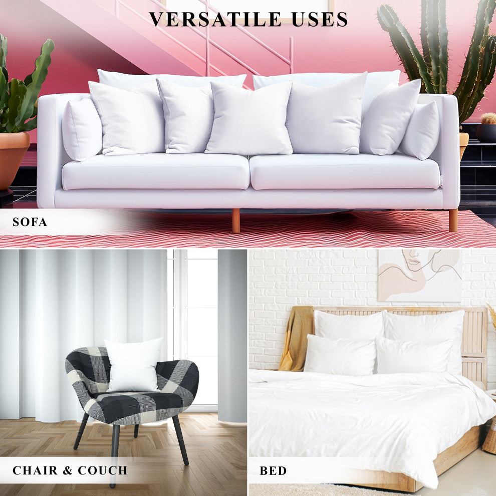 A1HC Throw Pillow Insert Down Alternative Extra Filled, Single, 20"x20"