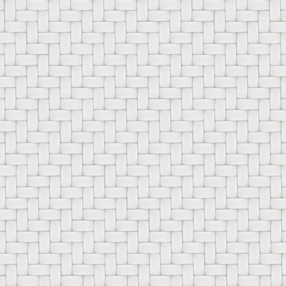 Expressions Weave White Glass Floor and Wall Tile