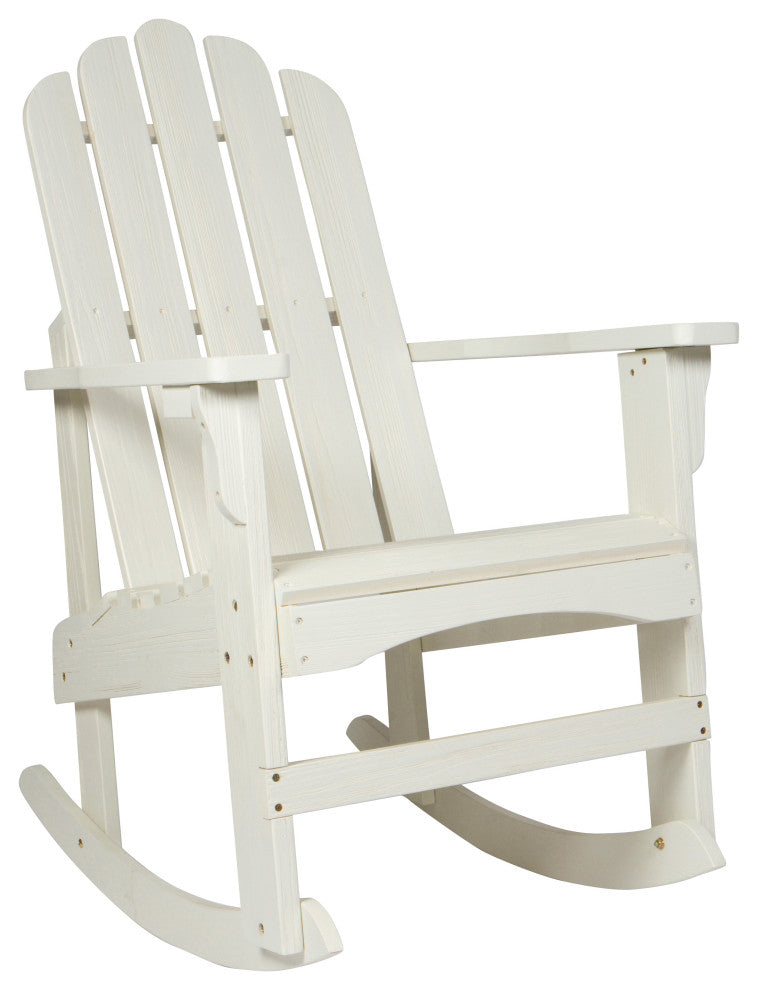 Shine Company Marina II Porch Rocker With Hydro-Tex Finish, Eggshell White