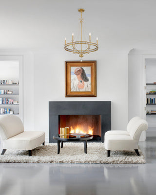 Crystorama Lighting Group SEV-1806 Seville 6 Light 28"W Beaded - Aged Brass