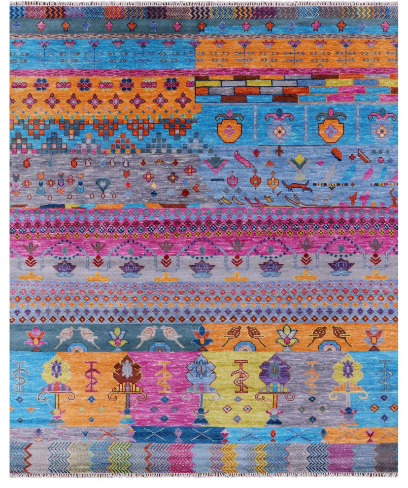 Moroccan Handmade Wool Rug 8' 2" X 10' 0" - Q15412