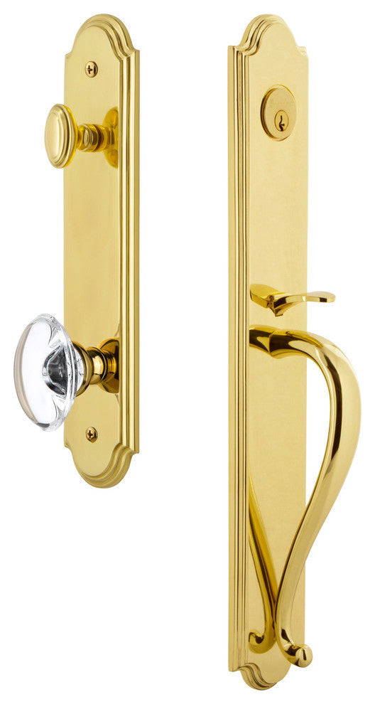 Arc 1-Piece Dummy Handleset, S Grip and Provence Knob, Lifetime Brass, 848698