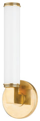 Cromwell 1 Light Wall Sconce, Aged Brass