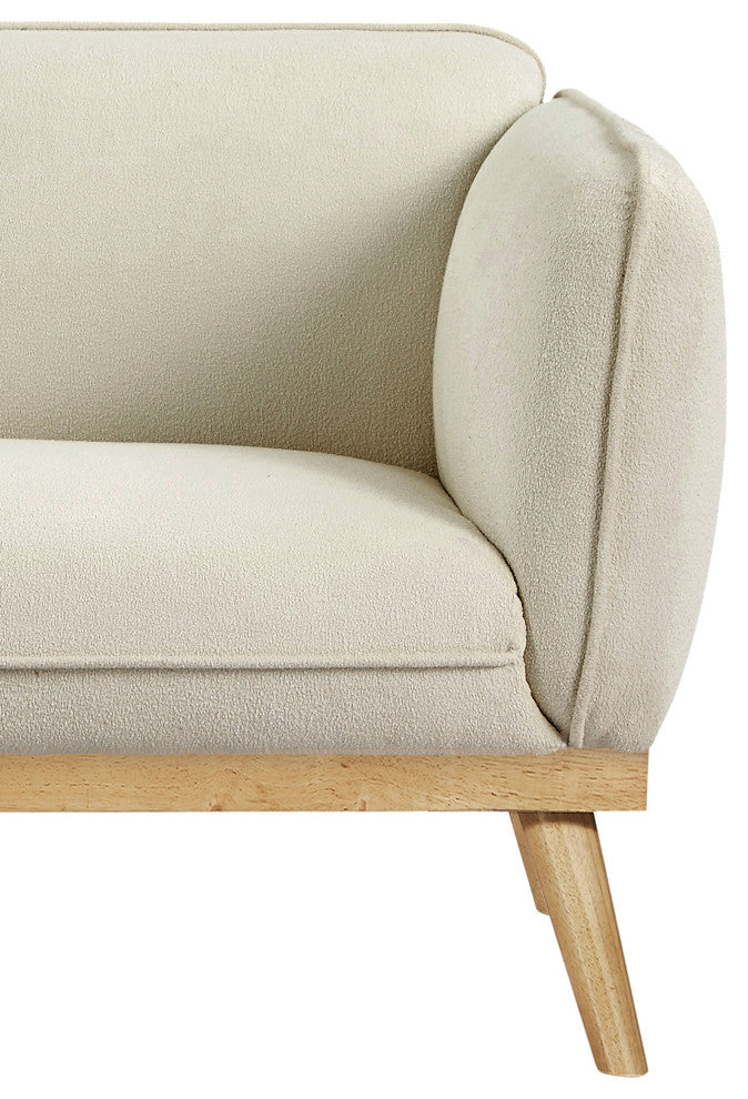 Nolita Boucle Fabric Upholstered Chair, Cream