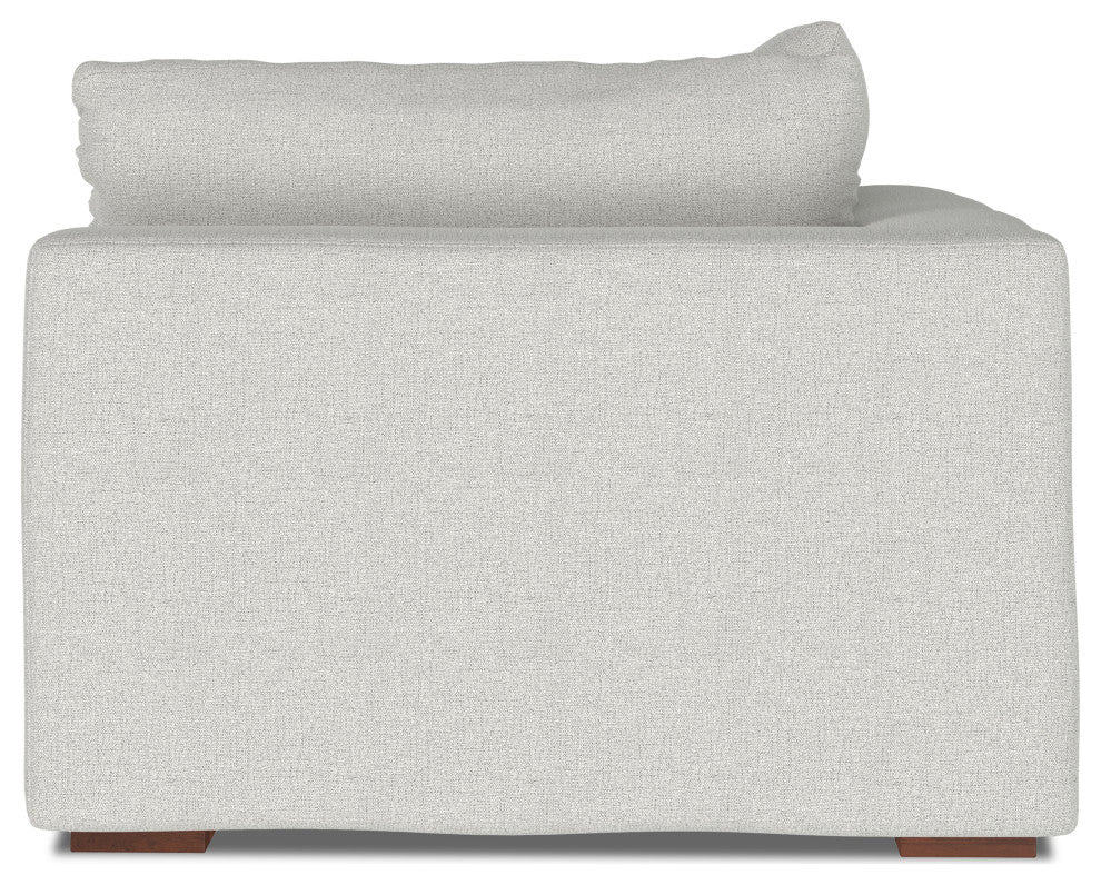 Jasmine Left-Arm Sofa Module in Performance Fabric, Cloud Gray