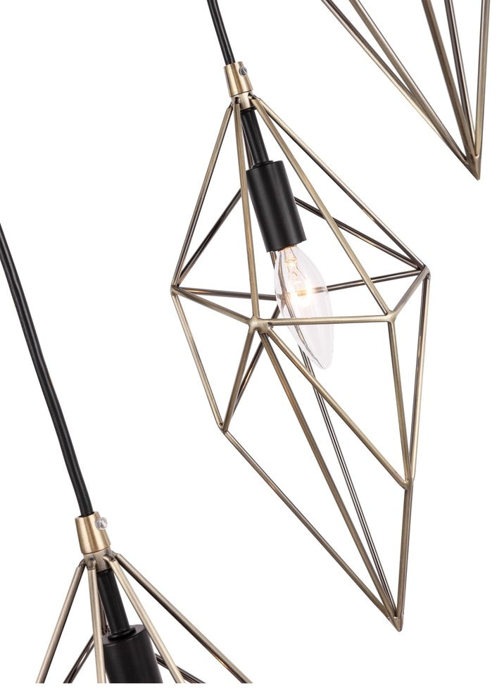 Woodbridge Lighting Lanning Chandelier, Antique Brass/Bronze
