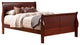 Eastern King Size Rubberwood Sleigh Bed In Brown