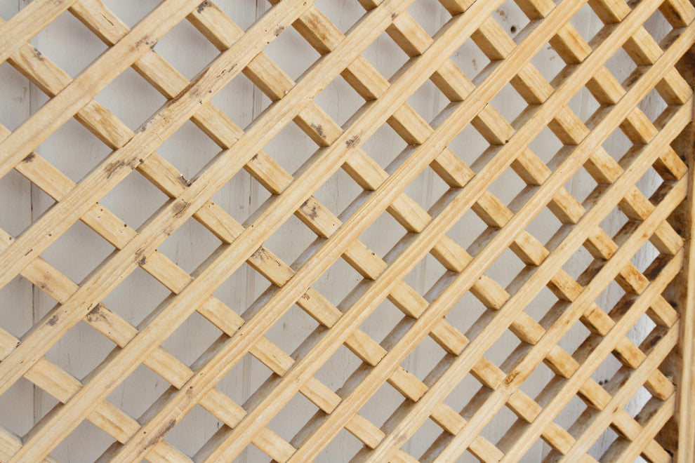 Antique Bleached Wood Chinese Window