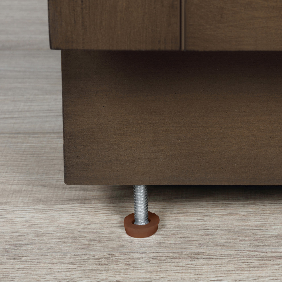 Ove Decors Bailey 48" Single Sink Vanity, Almond Latte With Black Hardware