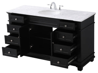 Weston Single Bathroom Vanity Set, Black, 60
