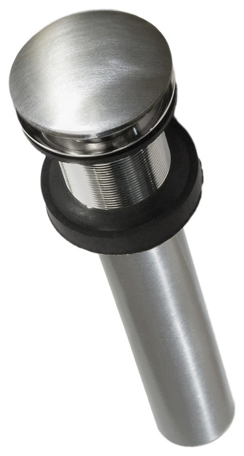 Native Trails DR130-BN 1.5" Push to Seal Dome Drain In Brushed Nickel