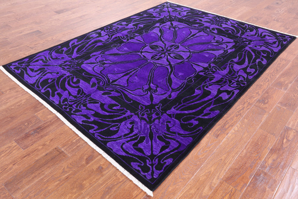 6' 1" X 8' 4" Hand-Knotted William Morris Rug Q5892